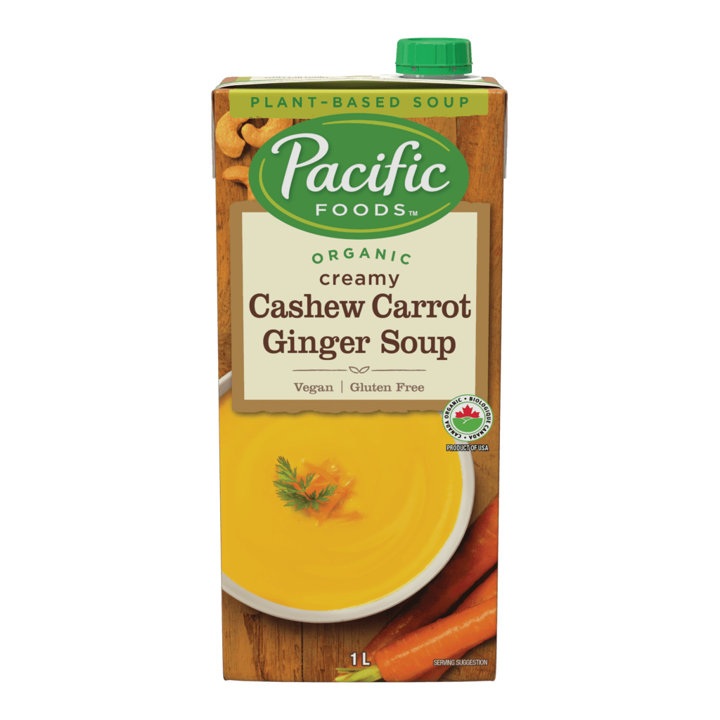 Organic Creamy Cashew Carrot Ginger Soup